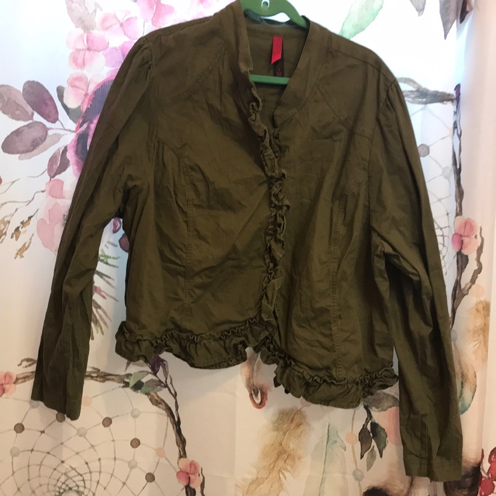 Green military jacket